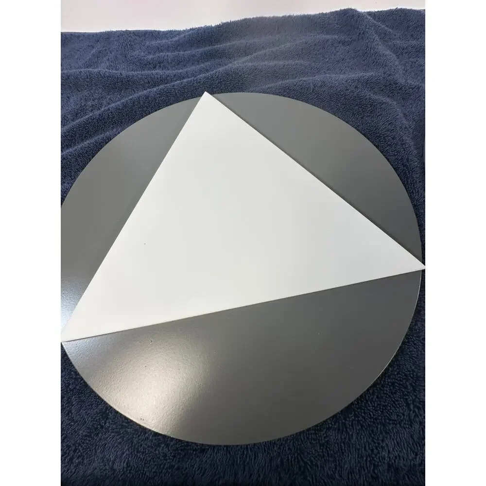 Modern Women Restroom Signs Triangle Round Wall Mount Commercial Set of 3